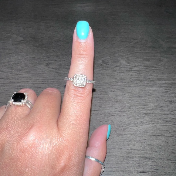 Pandora Square Sparkle Halo Ring Size 52 (US 6) - Picture 2 of 4